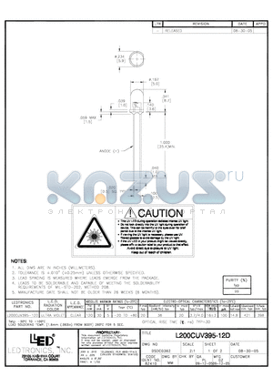 L200CUV395-12D datasheet - L200CUV395-12D