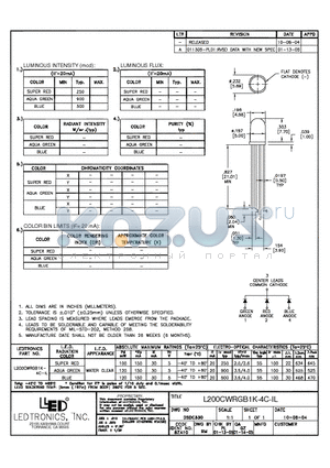 L200CWRGB1K-4C-IL datasheet - L200CWRGB1K-4C-IL