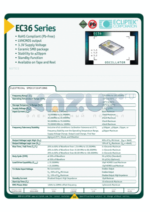 EC3600-30000MTR datasheet - OSCILLATOR