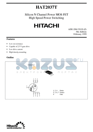 HAT2037T datasheet - Silicon N Channel Power MOS FET High Speed Power Switching
