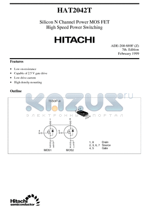 HAT2042 datasheet - Silicon N Channel Power MOS FET High Speed Power Switching