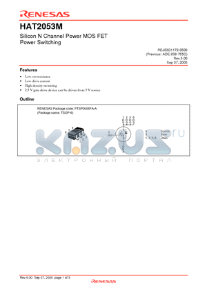 HAT2053M datasheet - Silicon N Channel Power MOS FET Power Switching