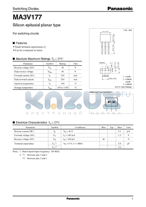 MA177 datasheet - Silicon epitaxial planar type