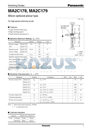 MA178 datasheet - Silicon epitaxial planar type