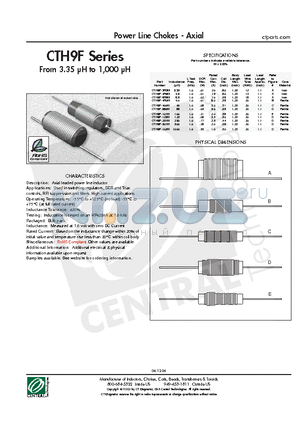 CTH9F datasheet - Power Line Chokes - Axial