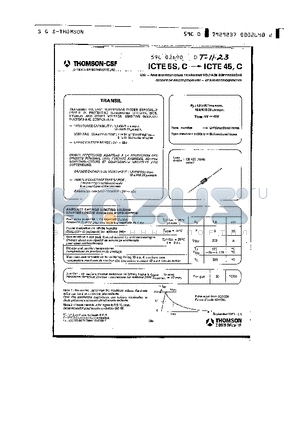 ICTE10C datasheet - UNI-AND BIDIRECTIONAL TRANSIENT VOLTAGE SUPPRESSORS DIODES DE PORTECTION UNI- ET BIDIRECTIONNELLES