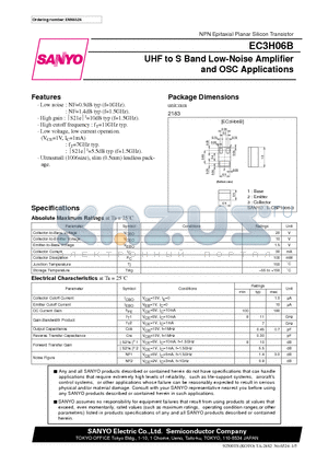 EC3H06B datasheet - UHF to S Band Low-Noise Amplifier and OSC Applications