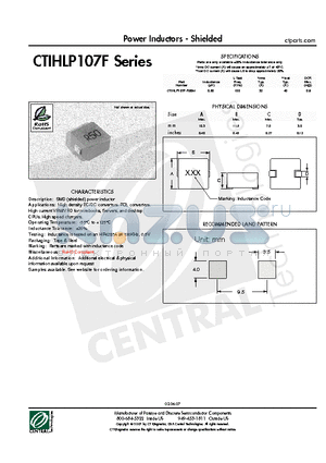 CTIHLP107F-R50M datasheet - Power Inductors - Shielded