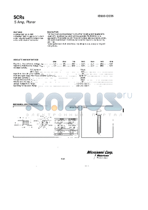 ID100 datasheet - SCRs .5 Amp, Planar