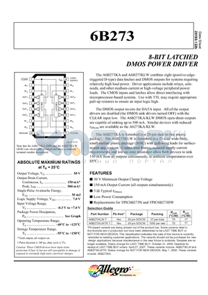 6B273_02 datasheet - 8-BIT LATCHED DMOS POWER DRIVER