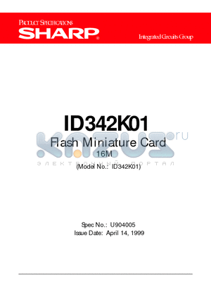 ID342K01 datasheet - Flash Miniature Card 16M