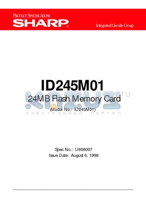 ID245M01 datasheet - 24MB Flash Memory Card