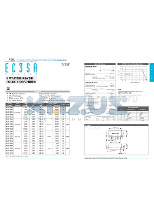 EC3SA-05S15 datasheet - 3 WATT REGULATED DC-DC CONVERTERS