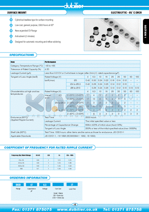 DXT49310.000A203 datasheet - CRYSTALS REDUCED HEIGHT DXT493