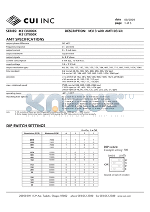 M313X0001 datasheet - M31 3 with AMT1 03 kit