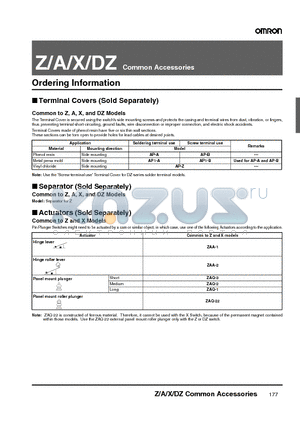 DZ-10G-B datasheet - Common Accessories