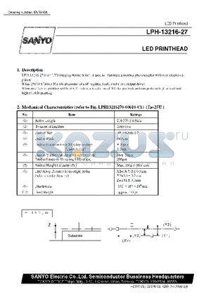 LPH-13216-27 datasheet - LED PRINTHEAD