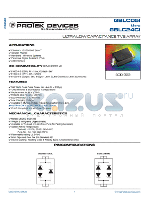 GBLC08I datasheet - ULTRA LOW CAPACITANCE TVS ARRAY