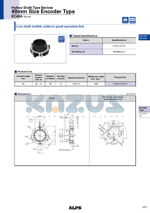 EC40A datasheet - 40mm Size Encoder Type