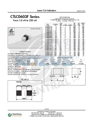 CTLC0603F-27NJ datasheet - Laser Cut Inductors