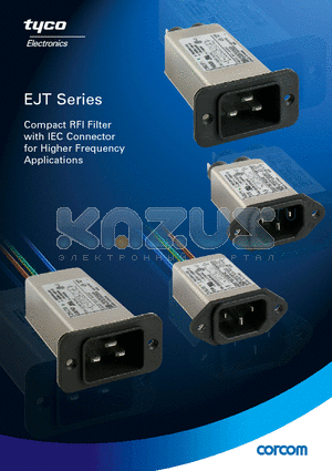 6EJT1 datasheet - Compact RFI Filter with IEC Connector for Higher Frequency Applications