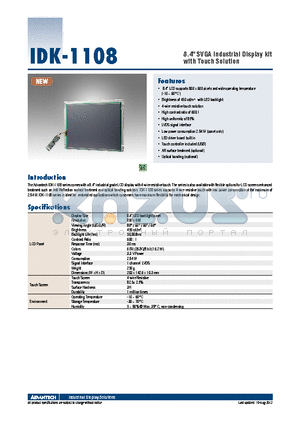 IDK-1108R datasheet - 8.4