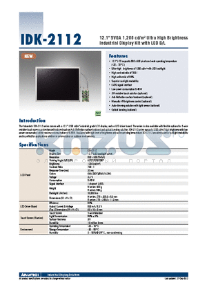 IDK-2112 datasheet - 12.1