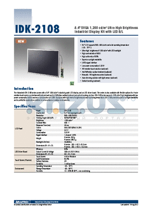 IDK-2108N-K2SVA2E datasheet - 8.4