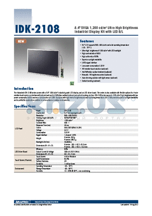 IDK-2108R-K2SVA2E datasheet - 8.4