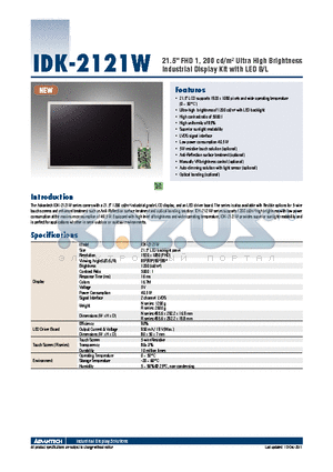 IDK-2121WR-K2FHA2E datasheet - 21.5