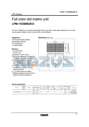 LPM-1153BMU813 datasheet - Full color dot matrix unit