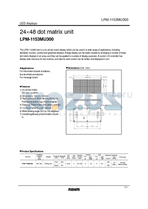 LPM-1153MU300 datasheet - 2448 dot matrix unit