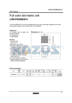LPM-5763BMU813 datasheet - Full color dot matrix unit