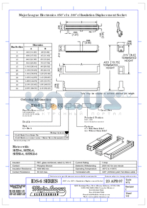 IDS-6 datasheet - .050