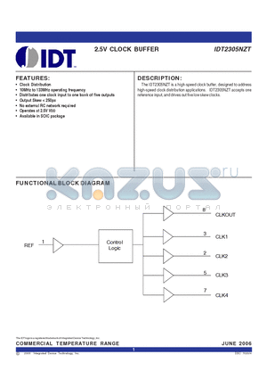 IDT2305NZTDC datasheet - 2.5V CLOCK BUFFER