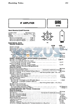 6HR6 datasheet - IF AMPLIFIER