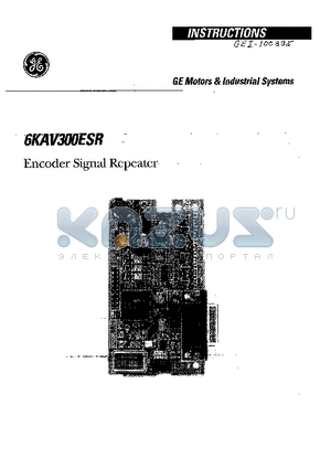 6KAV300ESR datasheet - ENCODER SIGNAL REPEATER