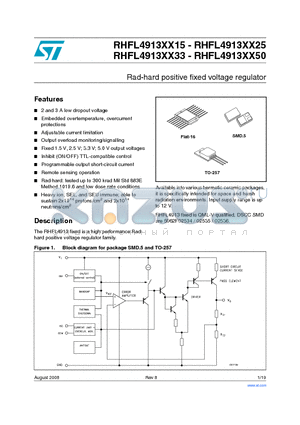 L491315DIE2V datasheet - Rad-hard positive fixed voltage regulator