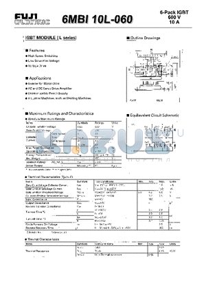 6MBI10L-060 datasheet - IGBT MODULE(600V 10A)