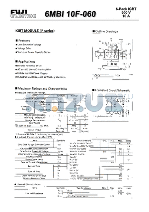 6MBI10F-060 datasheet - IGBT (600V 10A)