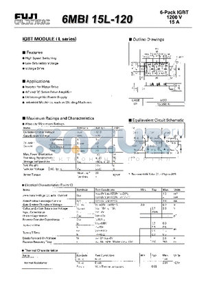 6MBI15L-120 datasheet - IGBT MODULE(1200V 15A)