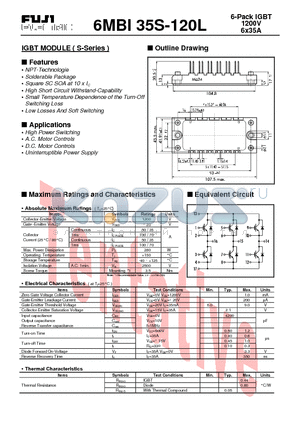 6MBI35S-120L datasheet - IGBT(1200V/6x35A)