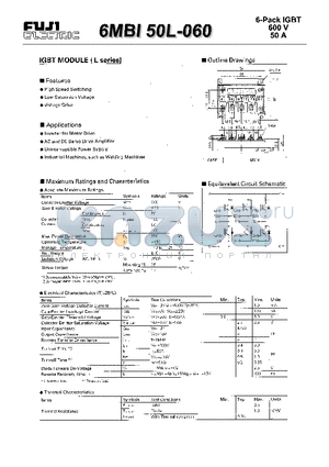 6MBI50L-060 datasheet - IGBT(600V 50A)