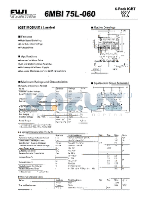 6MBI75L-060 datasheet - IGBT(600V/75A)