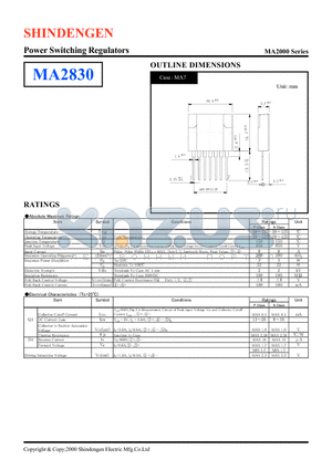 MA2830 datasheet - Power Switching Regulators