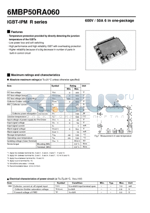 6MBP50RA060_00 datasheet - IGBT-IPM