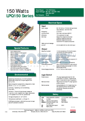 LPQ153 datasheet - LPQ150 Series