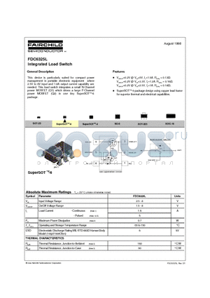 FDC6325L datasheet - Integrated Load Switch