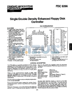 FDC9266 datasheet - SINGLE / DOUBLE DENSITY ENHANCED FLOPPY DISK CONTROLLER