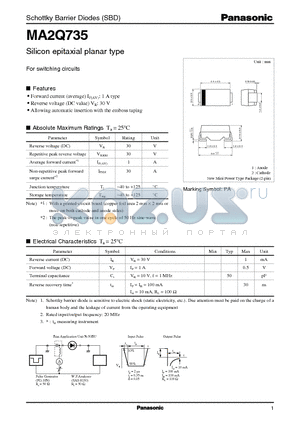 MA2Q735 datasheet - Silicon epitaxial planar type